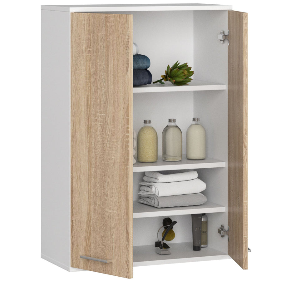 Badezimmerschrank – FIN – Platzsparender Badschrank mit viel Stauraum und modernem Look