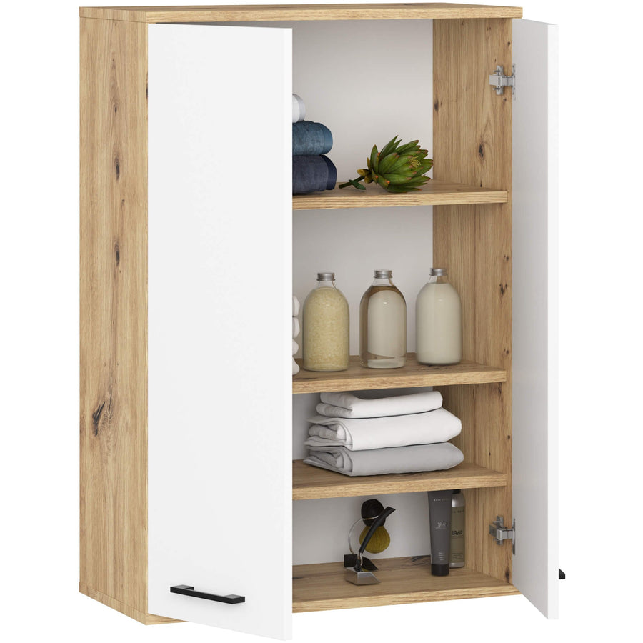 Badezimmerschrank – FIN – Platzsparender Badschrank mit viel Stauraum und modernem Look