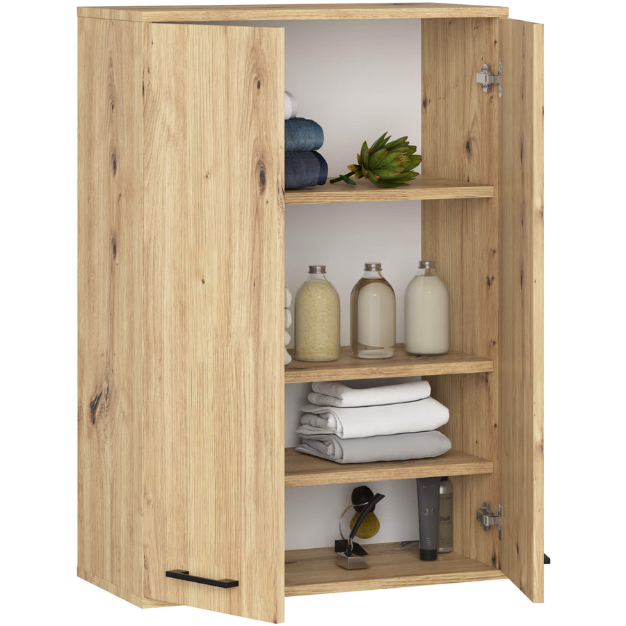 Badezimmerschrank – FIN – Platzsparender Badschrank mit viel Stauraum und modernem Look