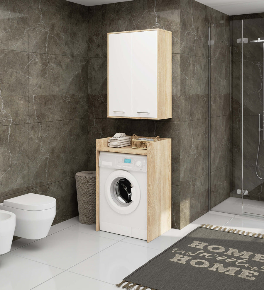 Badezimmerschrank – FIN – Platzsparender Badschrank mit viel Stauraum und modernem Look
