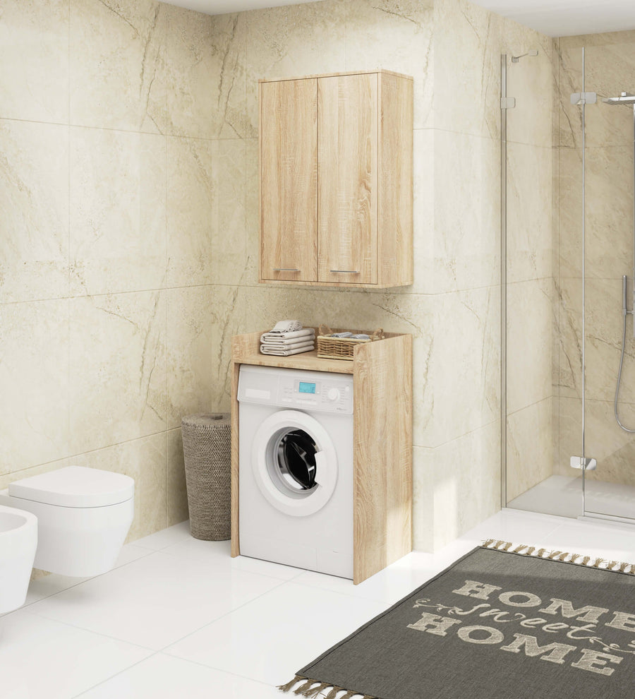 Badezimmerschrank – FIN – Platzsparender Badschrank mit viel Stauraum und modernem Look