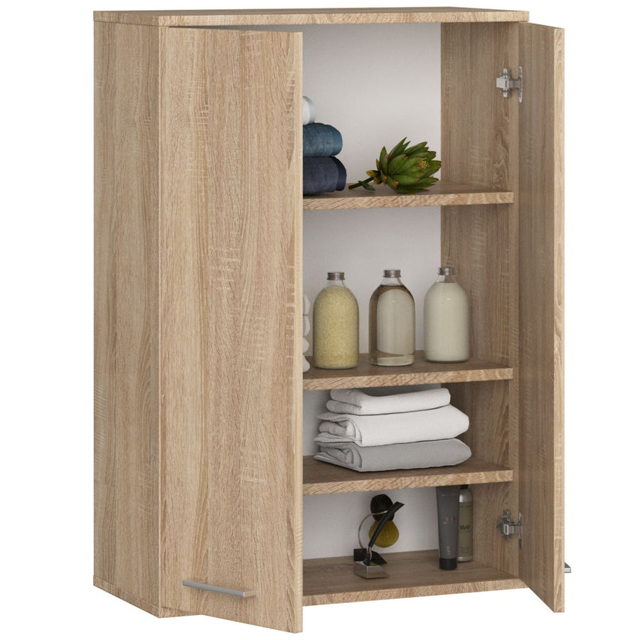 Badezimmerschrank – FIN – Platzsparender Badschrank mit viel Stauraum und modernem Look
