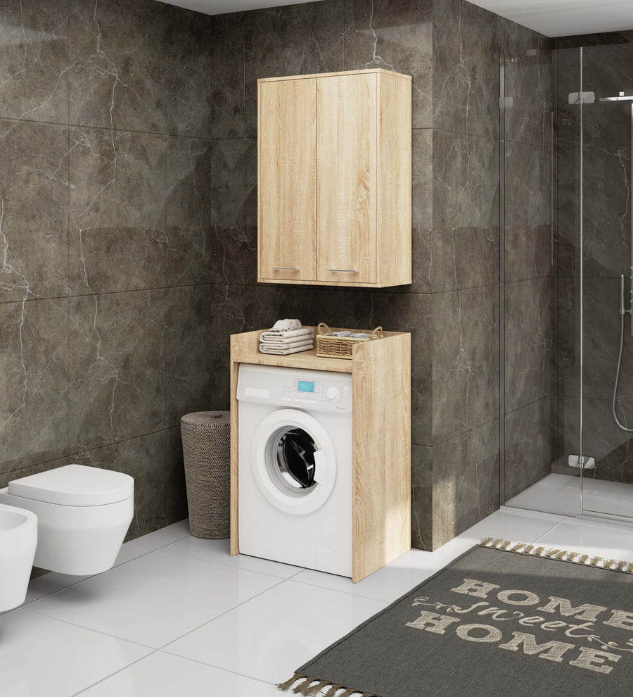 Badezimmerschrank – FIN – Platzsparender Badschrank mit viel Stauraum und modernem Look