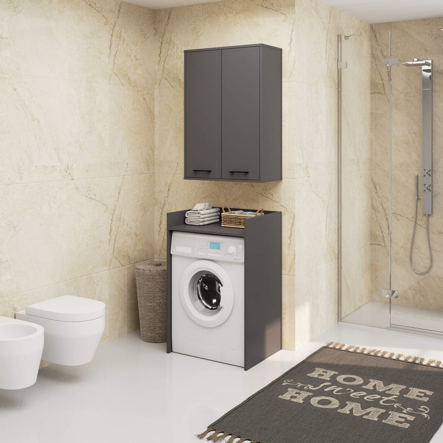 Badezimmerschrank – FIN – Platzsparender Badschrank mit viel Stauraum und modernem Look