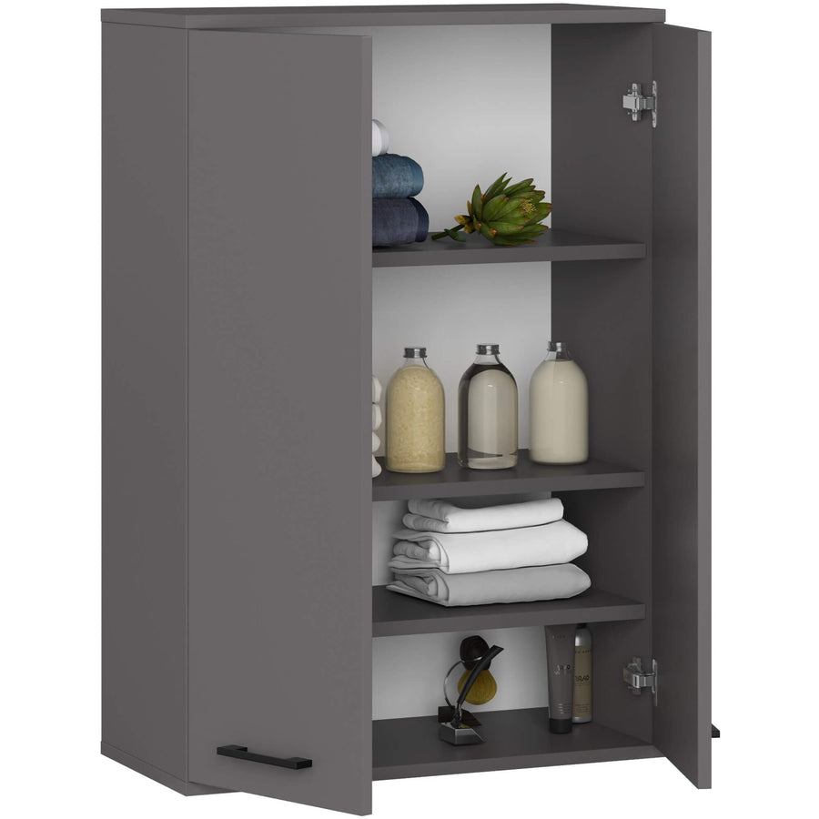 Badezimmerschrank – FIN – Platzsparender Badschrank mit viel Stauraum und modernem Look