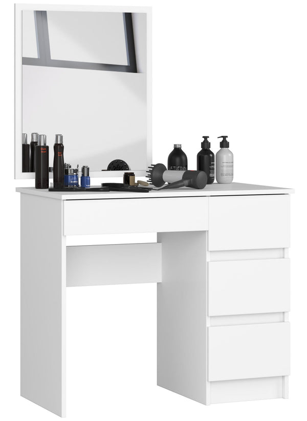 Schminktisch – Eleganter Kosmetiktisch mit Spiegel und 4 Schubladen