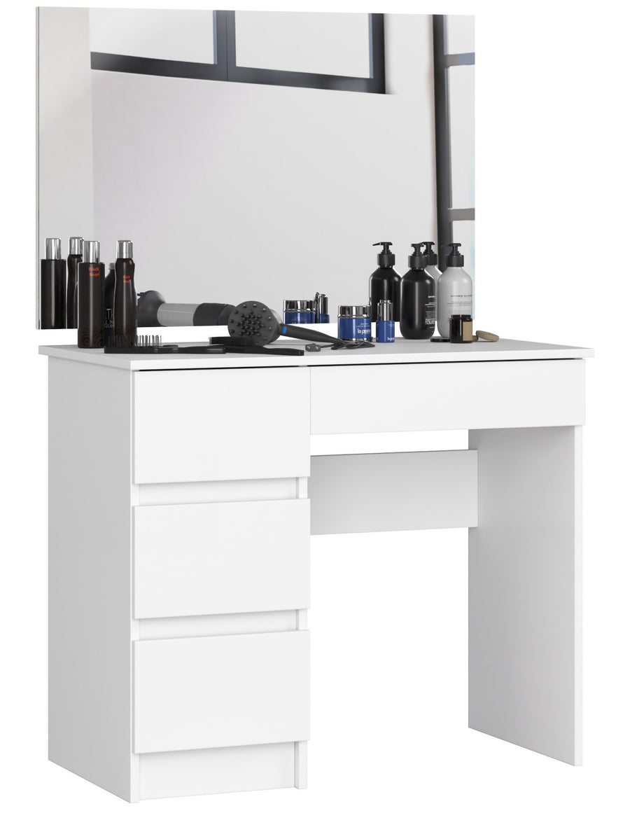 Schminktisch – Elegantes Design mit großem Spiegel und 4 Schubladen