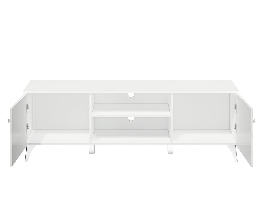 TV Lowboard – VILLA 06 – Weißer Hochglanz trifft elegante Linien
