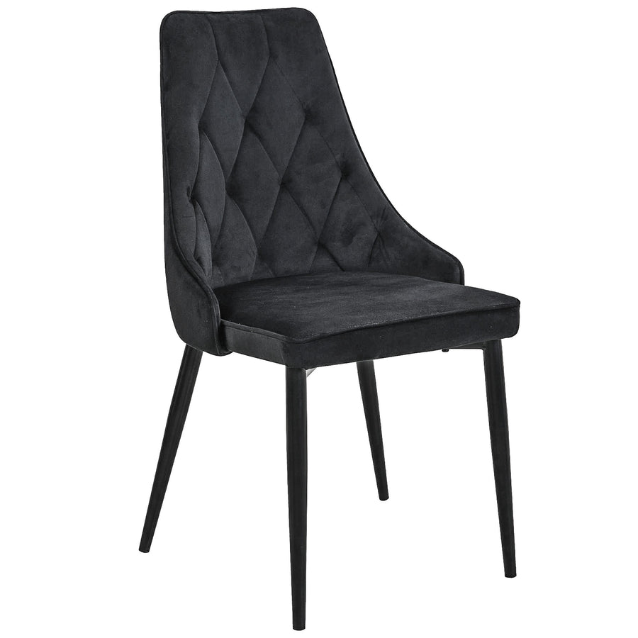 Stuhl – eleganter Samt Polsterstuhl für Esszimmer und Wohnzimmer