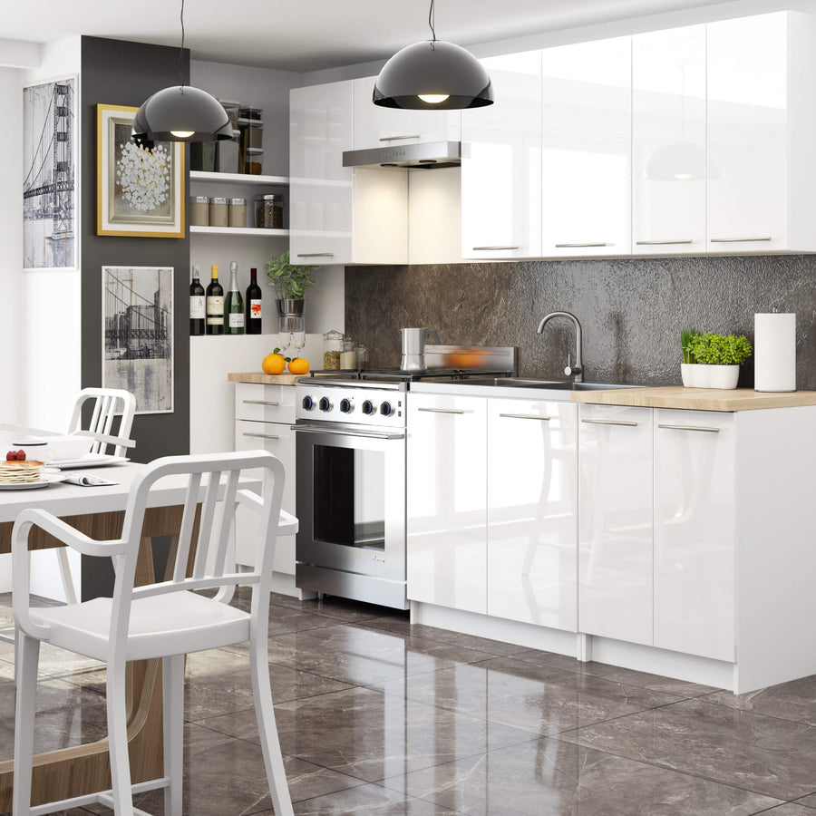 Hängeschrank – OLIWIA – W30, Hochglanz-Optik für ein luxuriöses Küchenambiente