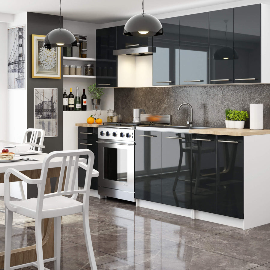 Hängeschrank – OLIWIA – W30, Hochglanz-Optik für ein luxuriöses Küchenambiente