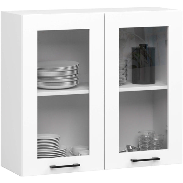 Hängeschrank Vitrine W80 – OLIWIA – Elegante Glaslösung für moderne Küchenräume