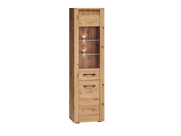 Vitrine – ARTIS 03 – Elegante Vitrine mit Holzoptik