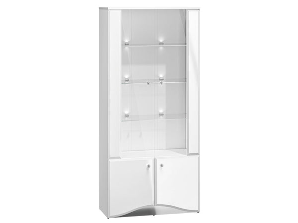 Vitrine – GLAMOUR 01 – Moderne Glasvitrine mit Hochglanzfront
