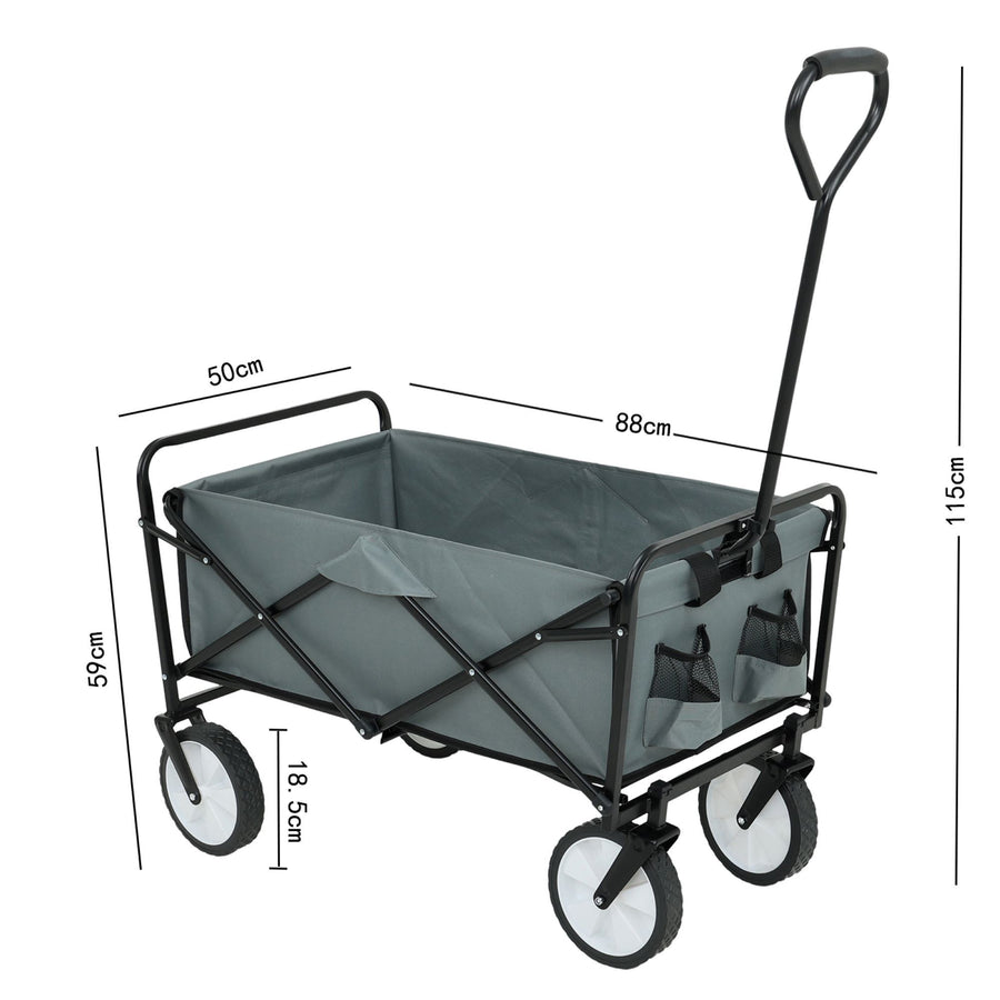 Bollerwagen – TYRS – Klappbarer Strandwagen mit großem Stauraum und hoher Belastbarkeit