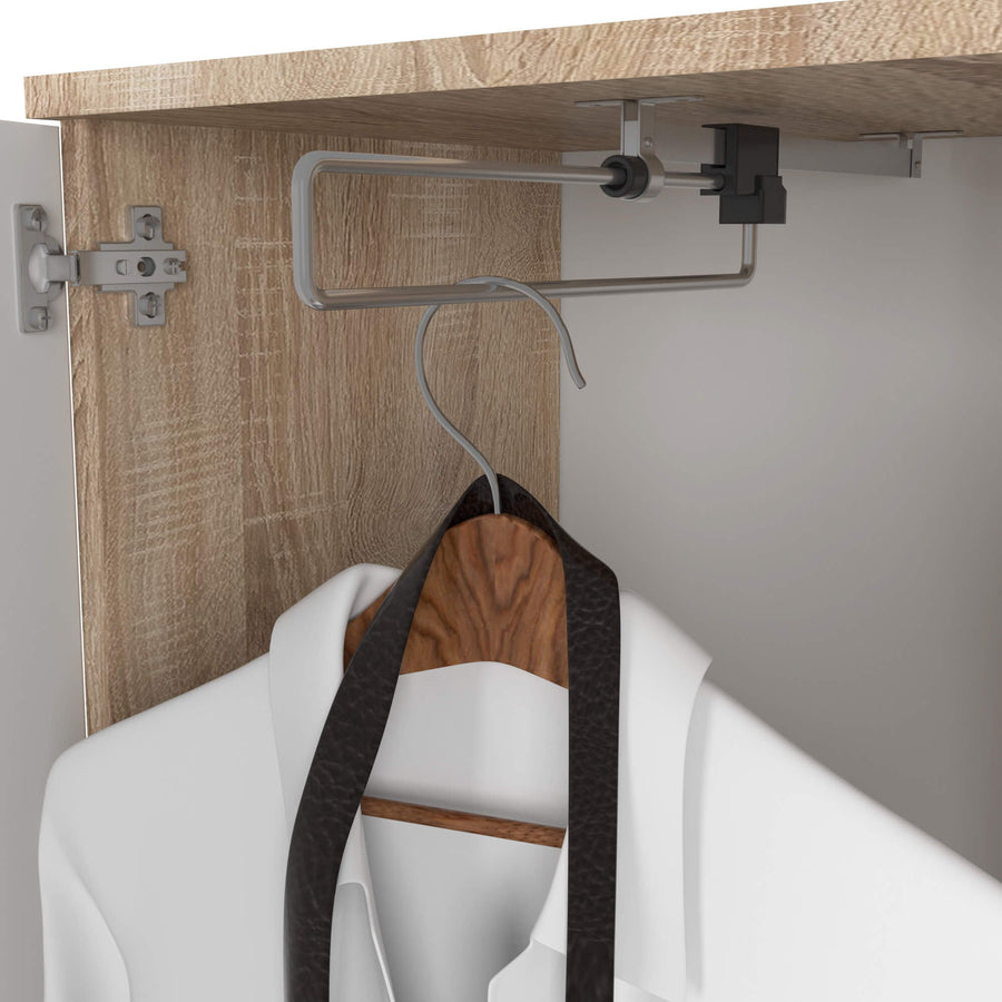 Garderobe – ENTRO – Garderobenschrank mit Spiegel, 3 Türen und Schublade