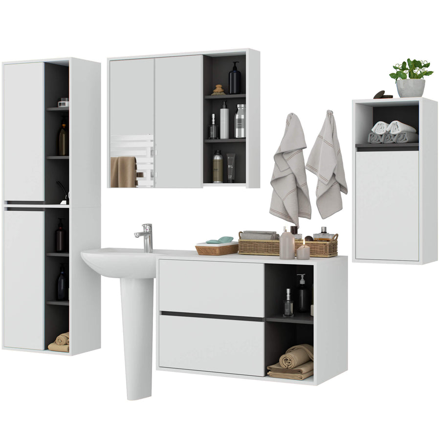 Badezimmer Set – VAMI – Stilvolle Komplettlösung mit viel Stauraum