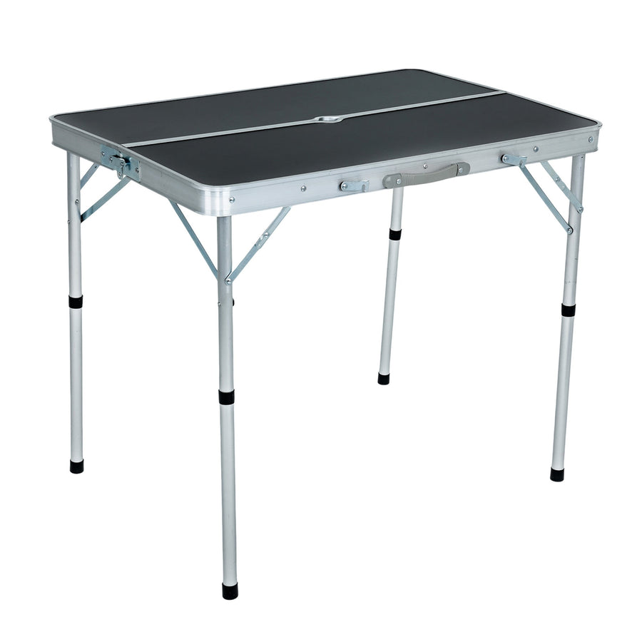 Campingmöbel Set – ROI – Klappbarer Campingtisch mit 2 Sitzbänken für Outdoor und Reisen