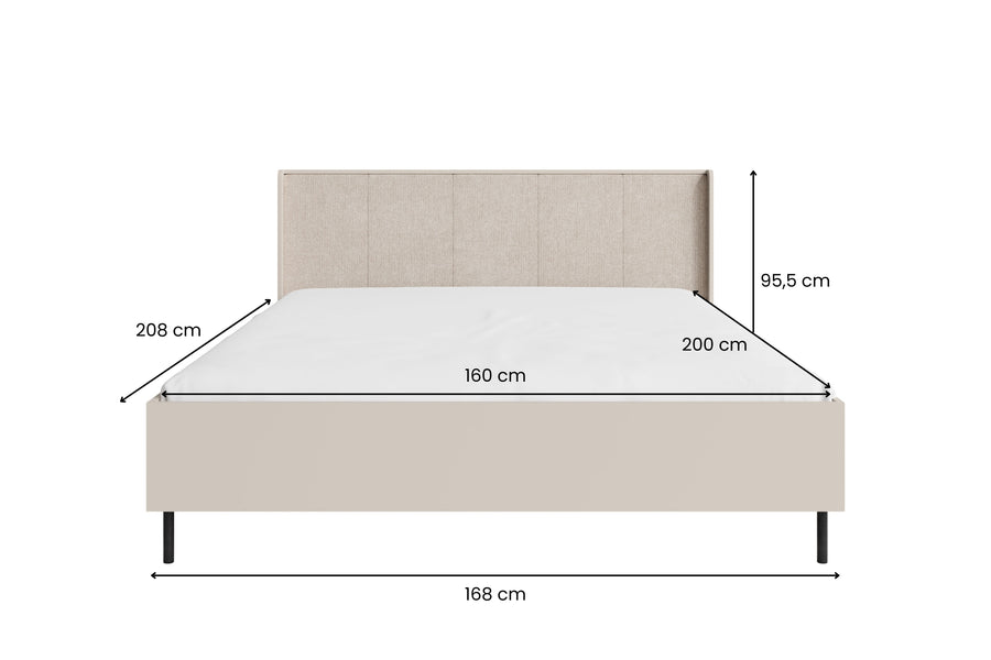 Schlafzimmer-Set – GRANDE – 3 Teile, Beige, Komfort und Stil