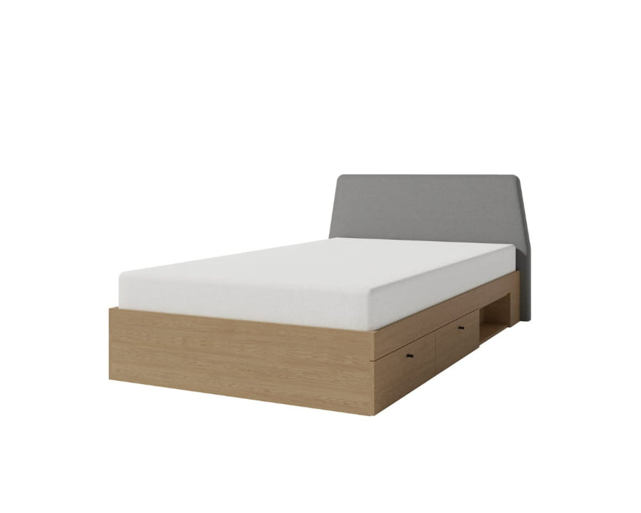Bett – ALESSIO System – 90–120 cm – Praktisches Bett für Kinder & Jugendliche – Ohne Matratze