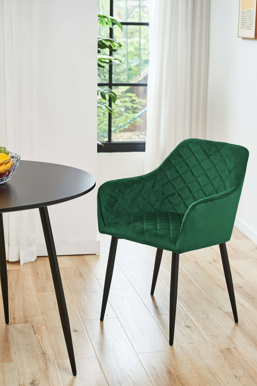 Stuhl Set – 2 Teile Dunkelgrün – Komfortables Design im stilvollen Look