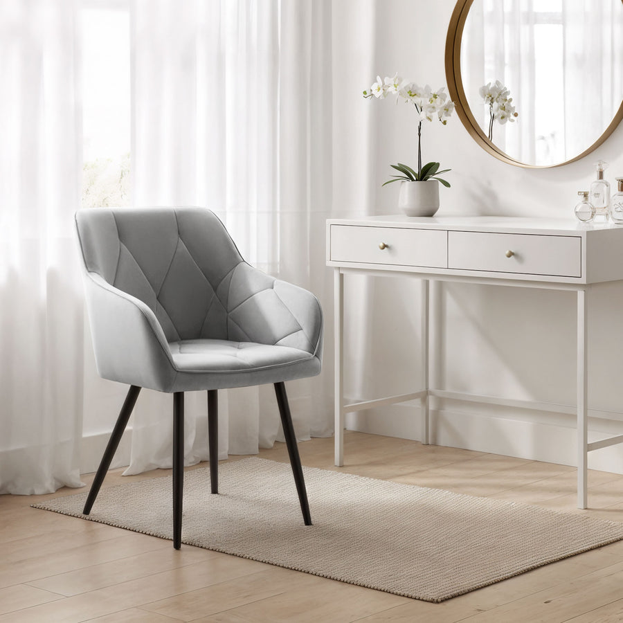 stuhl Set – DIAMANTE – Elegante Samtstühle mit modernem Glamour Look