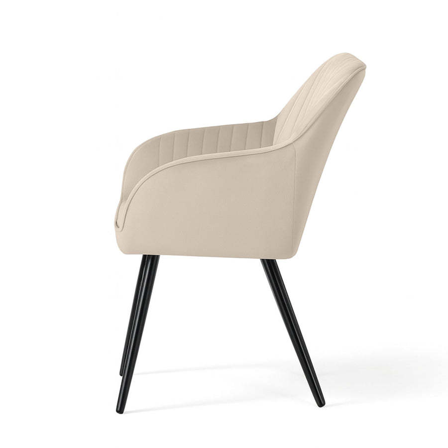 stuhl Set – FLORENCE – Elegante Samtstühle mit modernem Steppdesign