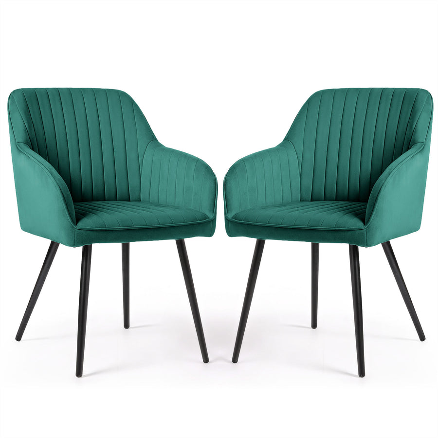 stuhl Set – FLORENCE – Elegante Samtstühle mit modernem Steppdesign