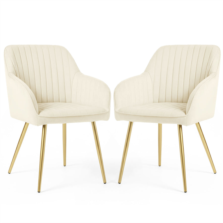 stuhl Set – FLORENCE – Elegante Samtstühle mit modernem Steppdesign