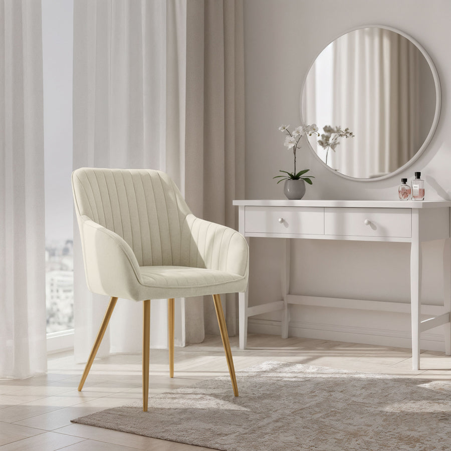 stuhl Set – FLORENCE – Elegante Samtstühle mit modernem Steppdesign