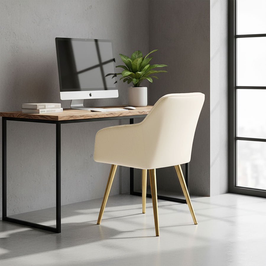 stuhl Set – FLORENCE – Elegante Samtstühle mit modernem Steppdesign