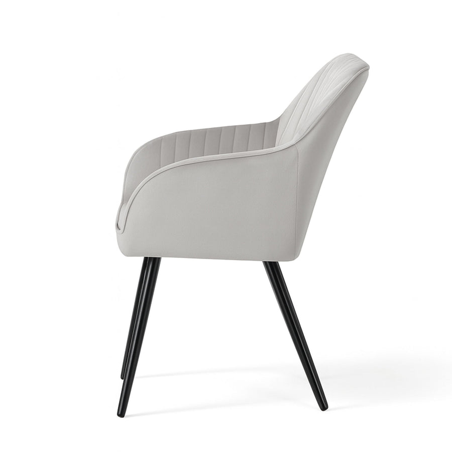stuhl Set – FLORENCE – Elegante Samtstühle mit modernem Steppdesign