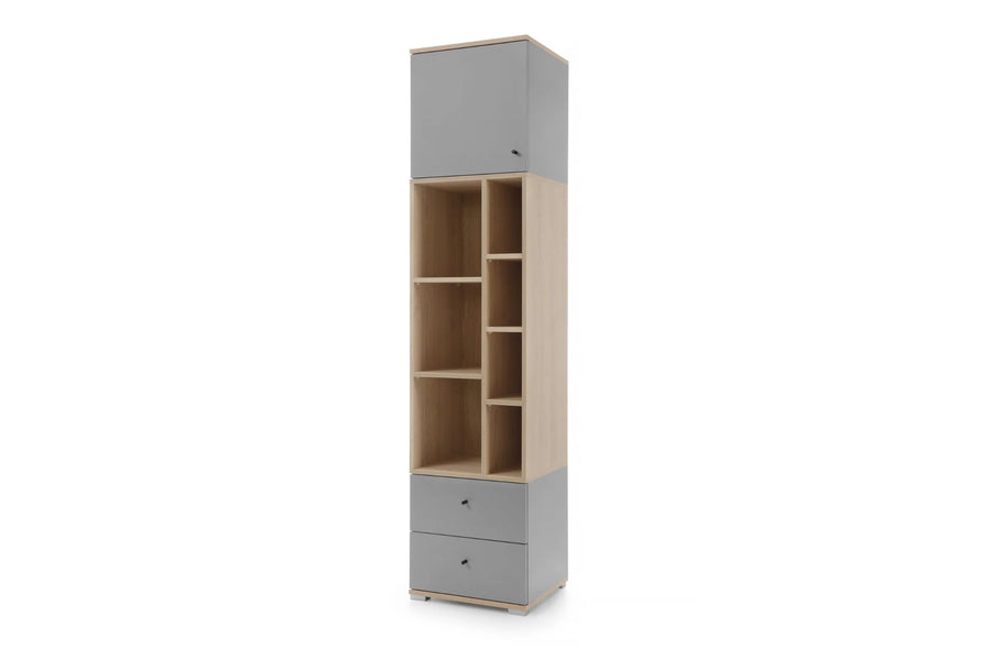 Schlafzimmer Set – 6 Teile – ORO System – Grau / Sonoma Eiche – Modernes Kinder- und Jugendzimmer mit Stauraum