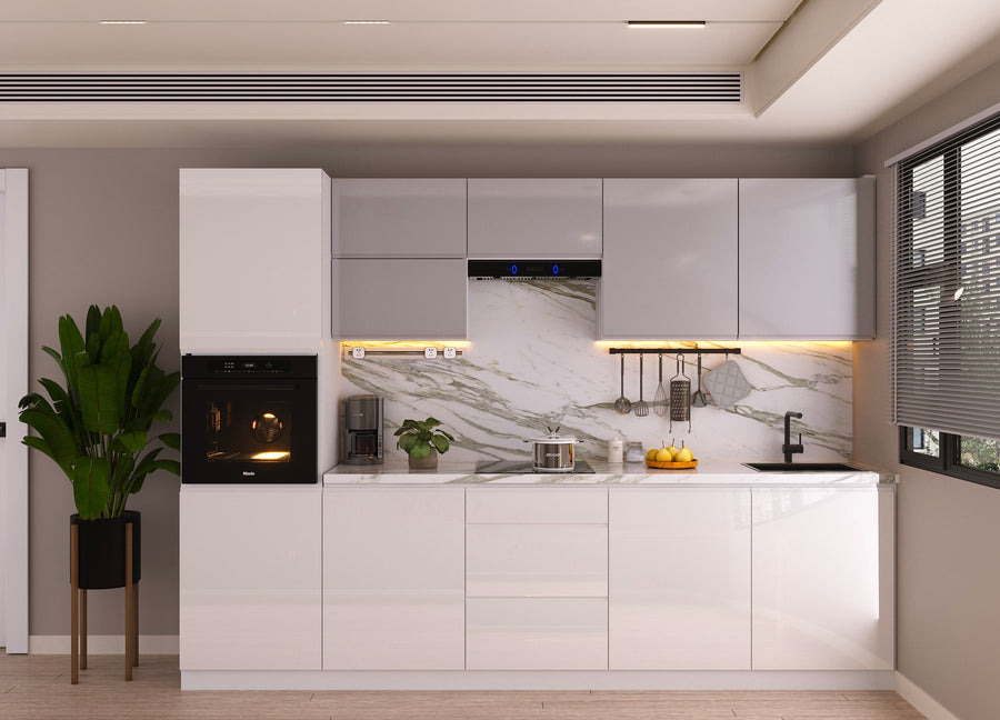 Glanzia Spülenschrank 60 cm D60Z – Weiß Hochglanz