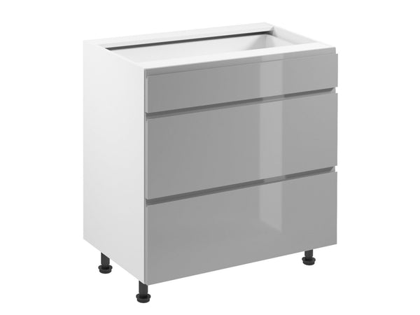 Glanzia Unterschrank 80 cm D80S3 – Grau Hochglanz