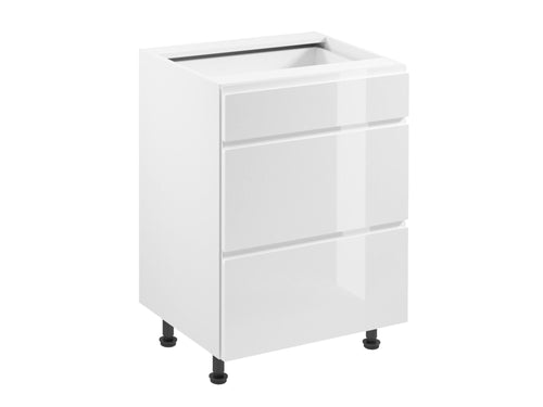 Glanzia Unterschrank 60 cm D60S3 – Weiß Hochglanz