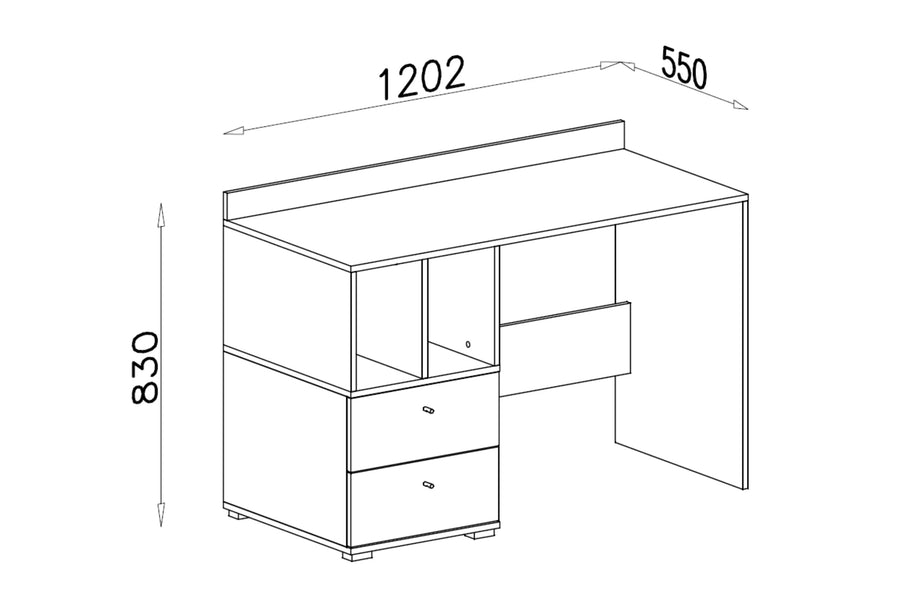 Schreibtisch – ORO System 05 – Modernes Kinderzimmer Möbel