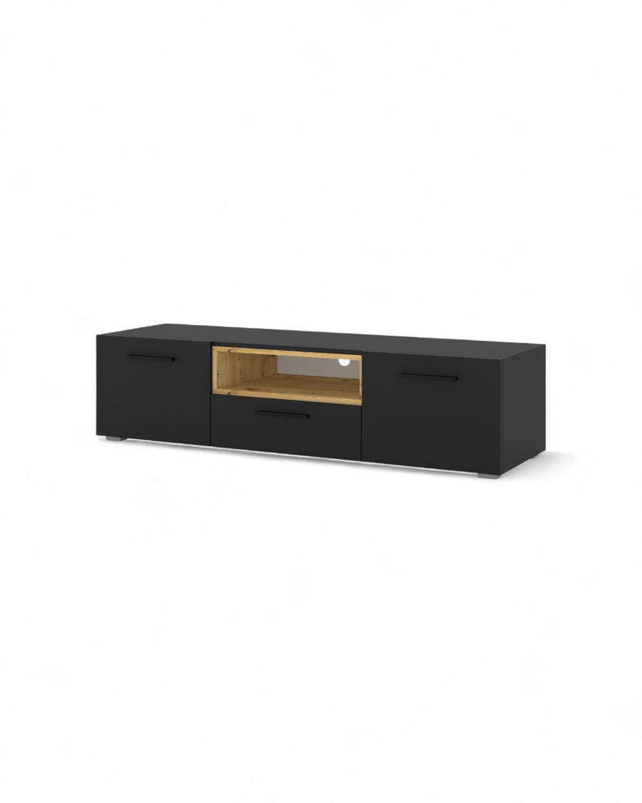 TV-Lowboard – ANETTE – 151 cm Fernsehschrank mit Holzoptik
