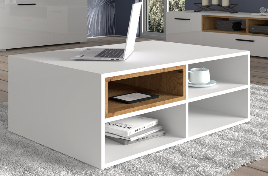 Couchtisch – ANETTE – moderner Wohnzimmertisch mit Holzoptik