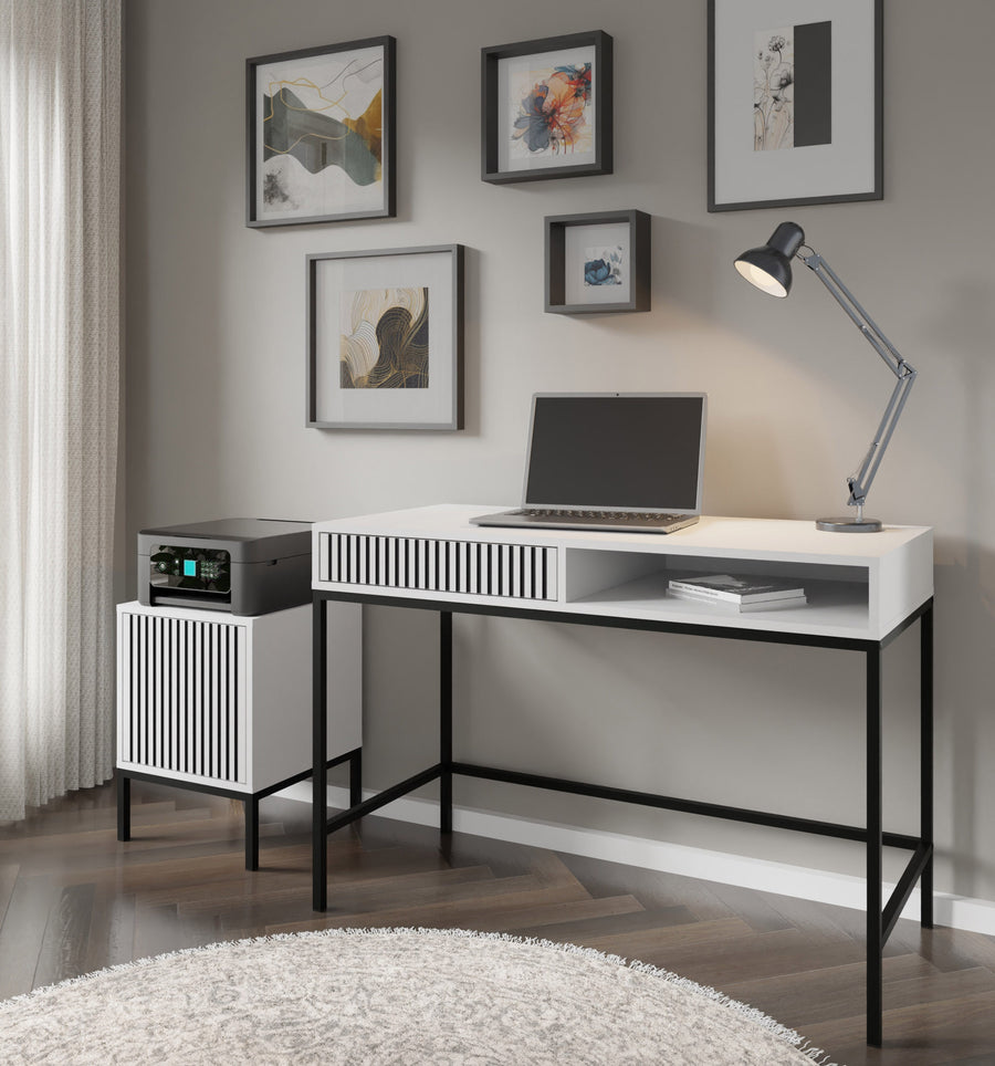 Kommode – RAVENNA F – 55 cm Moderner Beistellschrank mit gefräster MDF-Front