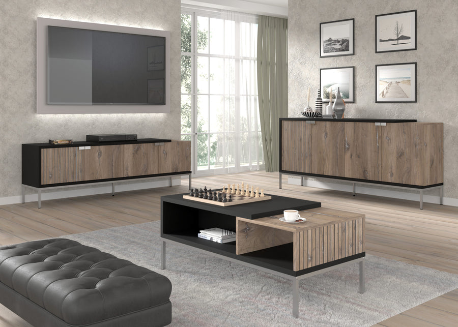 Couchtisch – TOLEDO – 110 cm Wohnzimmertisch mit Ablage