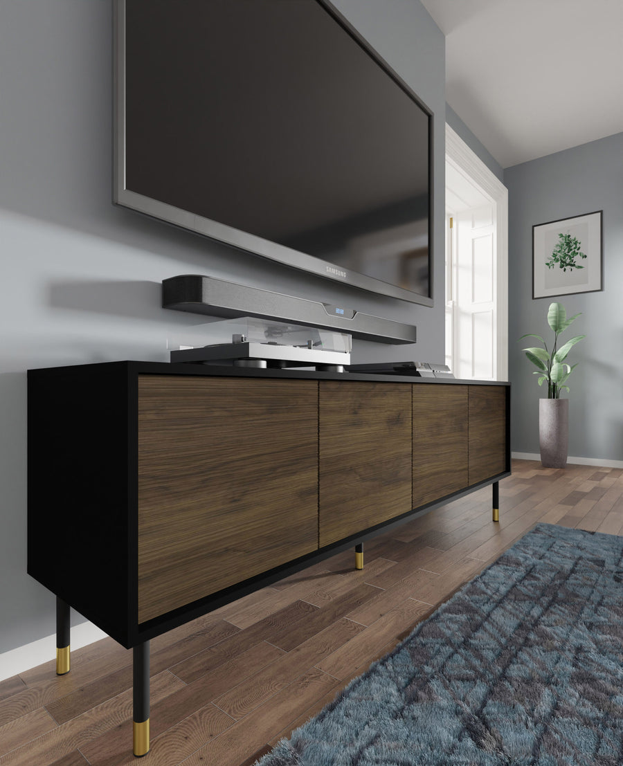 TV-Lowboard – SHERWOOD – Moderner Fernsehschrank mit Holzoptik, 180 cm