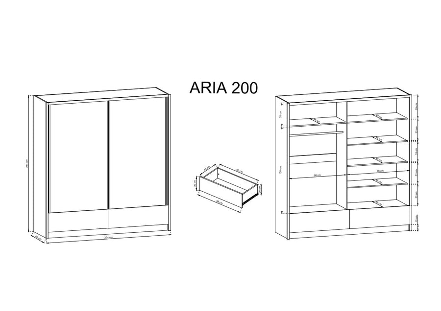 Kommode – ARIA I – Modernes Sideboard mit Stauraum