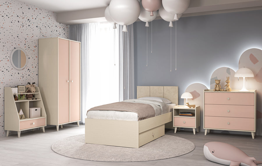 Schlafzimmer Set 5-teilig – MEVEL– Modernes Komplettzimmer mit praktischen Stauraumlösungen