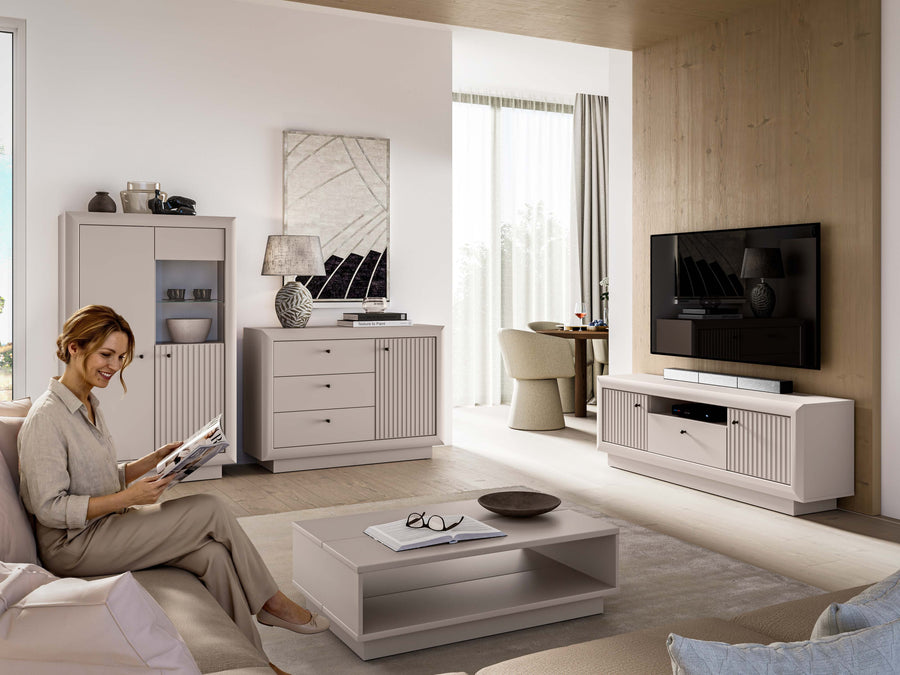 Wohnzimmer Set 3-teilig – SOLO – Moderne Wohnlösung mit elegantem Design und praktischem Stauraum