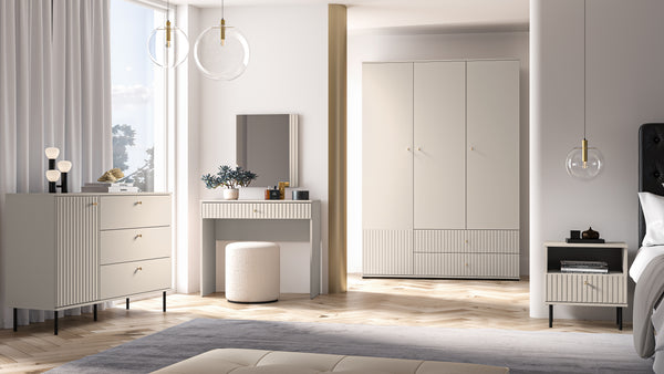 Schlafzimmer Set 5-teilig – SOPHIE – Modernes Schlafzimmer-Set mit stilvollem Stauraum