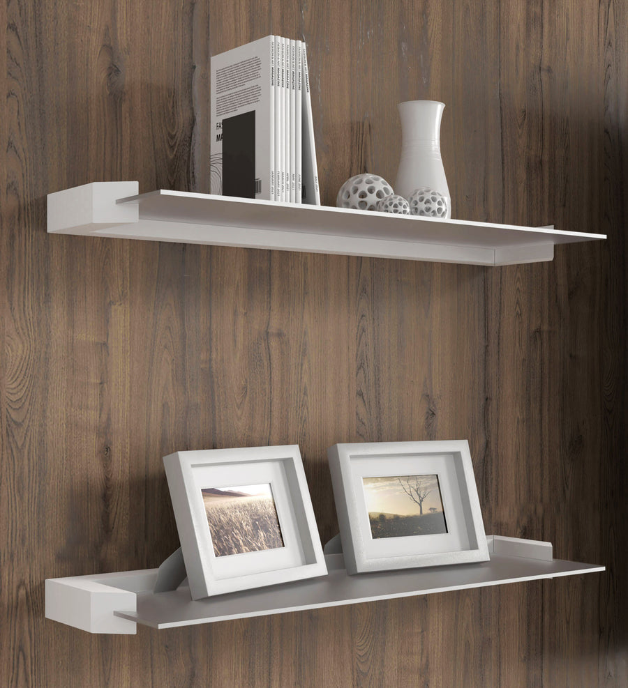 Wandregal – AURIS I – 60 cm Modernes Hängeregal-Set aus Glas und Holzoptik