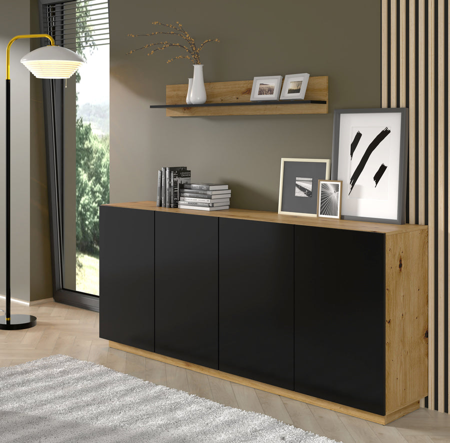 Wandregal – AURA – modernes Hängeregal in Holzoptik