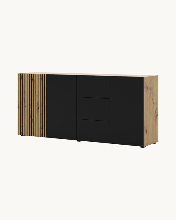 AURIS I Kommode – 180 cm – Design-Kommode mit Push-to-Open-System und Holzoptik