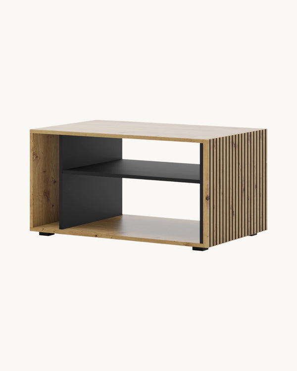 AURIS I Couchtisch – 88 cm – Moderner Wohnzimmertisch mit Ablagen